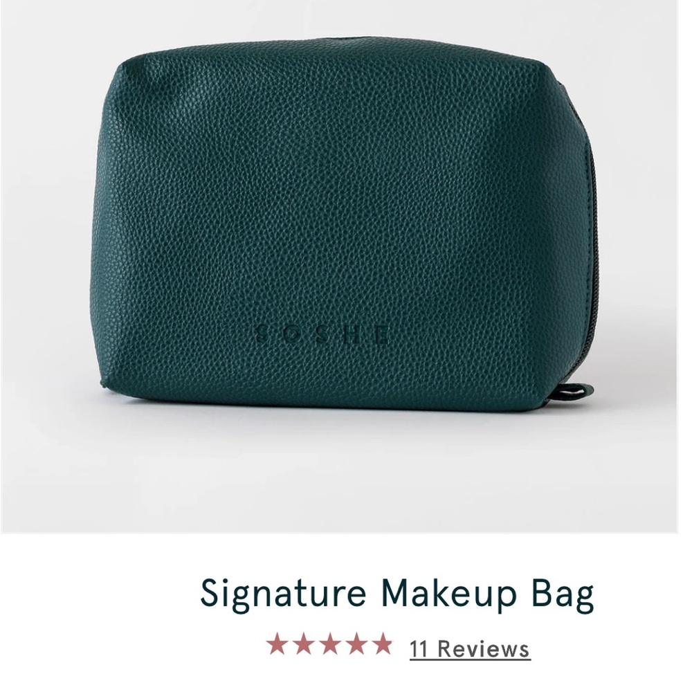 SOSHE Makeup cosmetic bag. Used once with when it shipped with the products.
